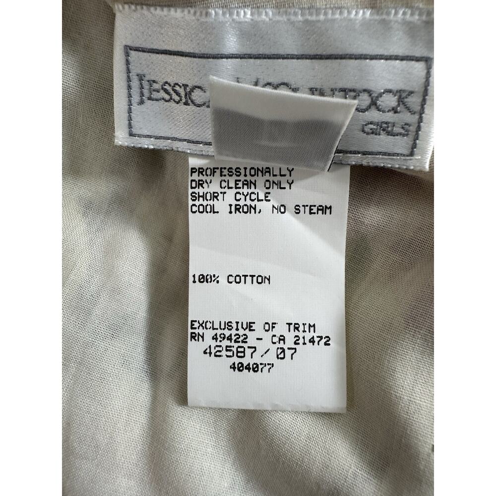 Vintage Jessica McClintock Cotton & Lace Floral Girls Dress 14 Cottagecore NWT - Picture 5 of 12